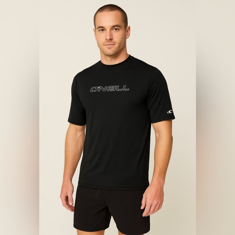 O’Neill Black UPF 50+ Short Sleeve Rash Guard Surf Shirt | XXL | NEW